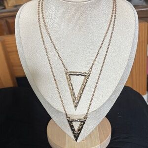 Elegant Gold Triangle Pendant Necklace